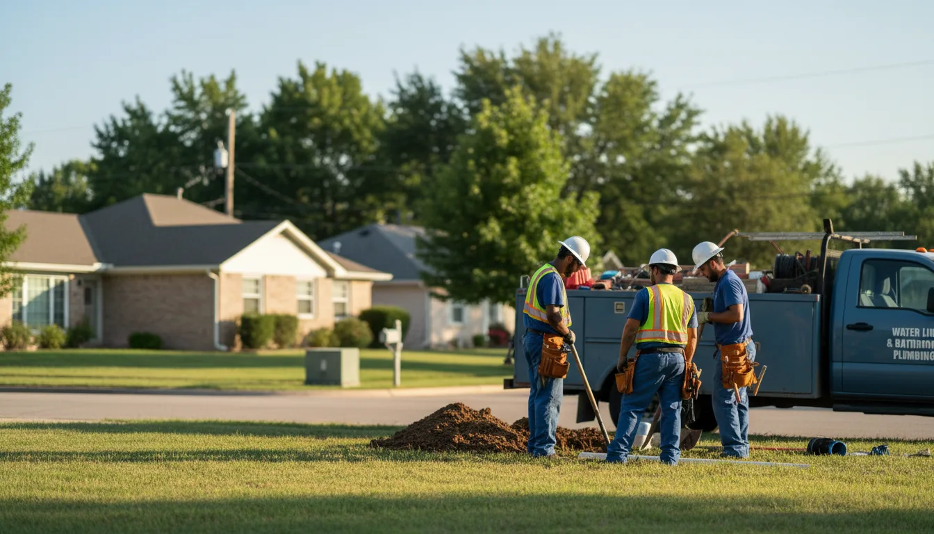 Residential water line and bathroom plumbing service in Jackson, GA
